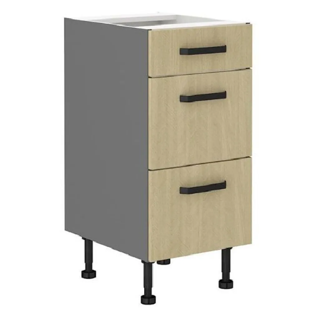 Meuble cuisine 40 cm MYRIAM anthracite pour optimiser petits coins