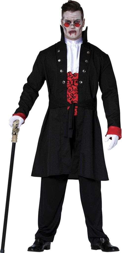 Fiestas Guirca - Vampir-Kostüm für Herren Set FG1039 (L) (Schwarz/Rot)