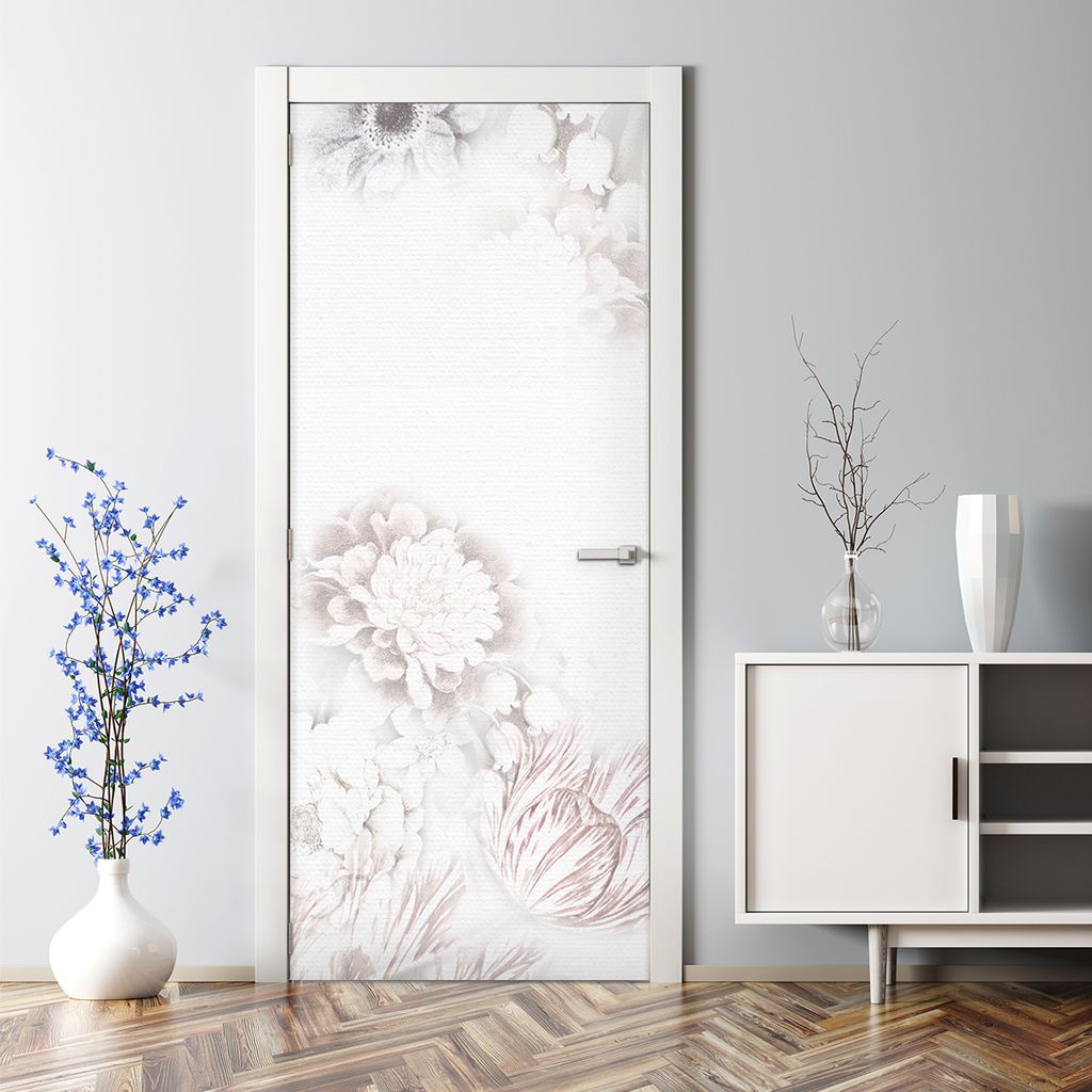Dekorative Aufkleber selbstklebend Türaufkleber Türposter dekoration Frühlingsfeldblumen 70 x 200 cm