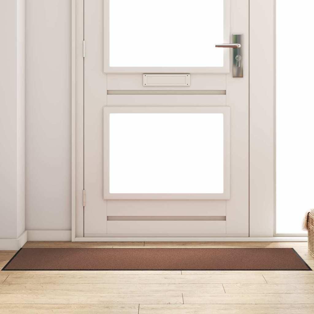 Fußmatte Braun und Schwarz 60 x 180 cm 100% Polyamid