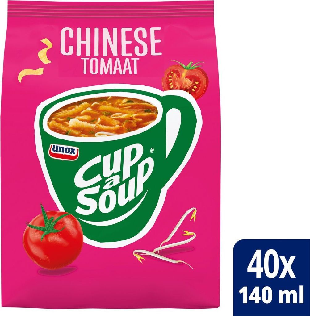 UNOX-CUP-A-A-SOUP-Maschinenbag Chinesische Tomate 140ml | Einbacken Sie einen 40er -Teil