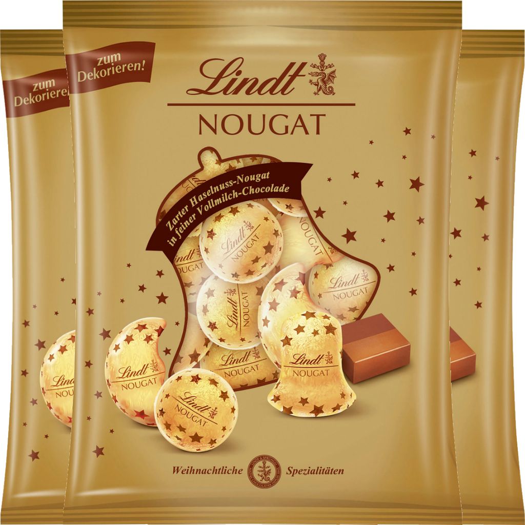 Lindt Nougat Baumbehang Pralinen aus Vollmilchschokolade Produktbild 