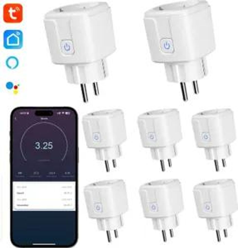 8er-set WLAN-Steckdose, Smart Steckdose mit App Produktbild 