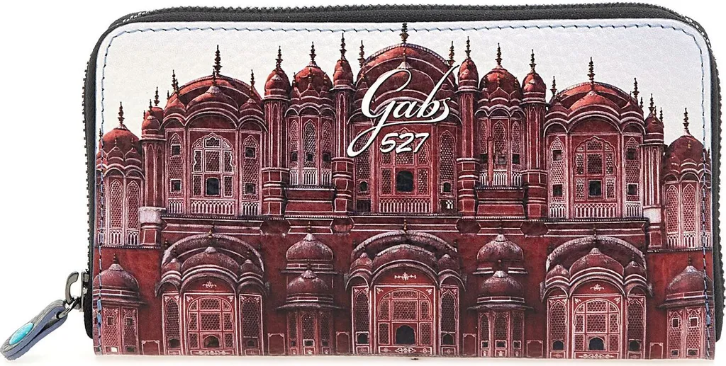 Gabs GMONEY17 Portefeuille Cuir Zip Around Rosso Jaipur Bordeaux