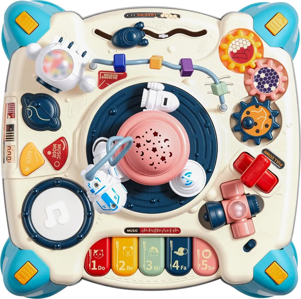 Table d'activités bébé interactive Thème Espace avec 12 jeux et 60 sons - 10