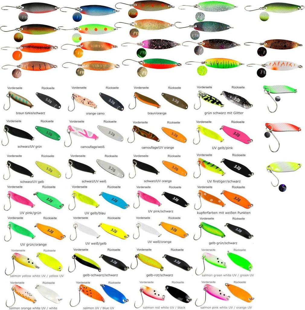 FTM Spoon Hammer Blinker 3,2g - Forellenblinker, Farbe:Carrot Killer