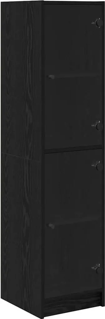 Madia Alta Rovere Nero 35 cm | Elegante Credenza Design Contemporaneo