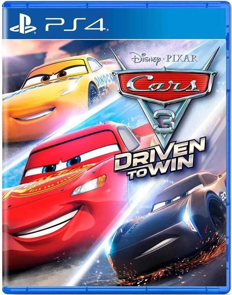 Cover art for the video game Cars 3: Driven to Win for PlayStation 4.