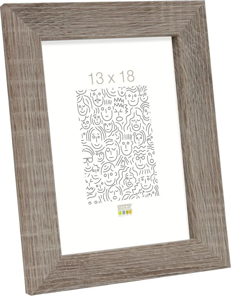 Cornice Foto S49BH3 in Legno Grigio 20x28 cm - Design Moderno per Parete