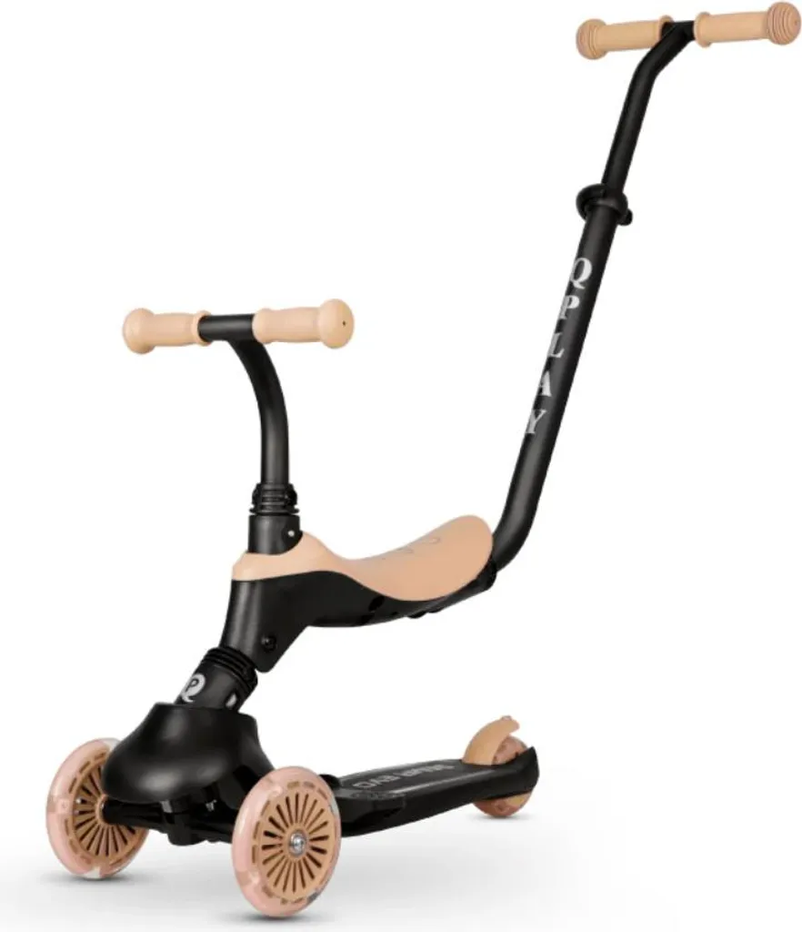 Tricycle de Balade Évolutif Qplay Sema Evo pour Sorties en Famille Argent