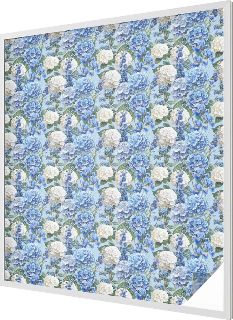 Buntglas Fensterfolie – 116x100 cm – Stained-Glass Design – blickdichte dekorative Sichtschutzfolie – selbstklebend, UV-Schutz – Blumenza...