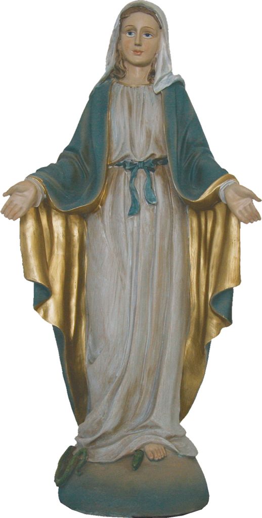 FADEDA Madonna Immaculata W/BL / Höhe:10 cm / handbemalt / detailgetreue Krippen Figuren - Weihnachten Tisch Dekoration Krippe Zubehör