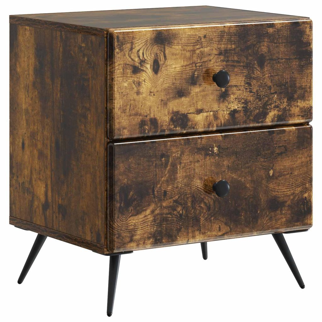 vidaXL Nachttisch Geräucherte Eiche 43 x 34,5 x 47,5 cm Holzwerkstoff