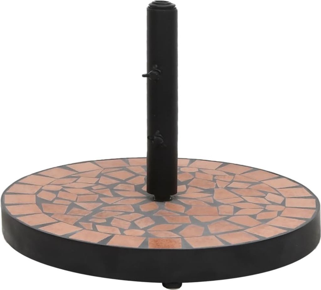 The Living Store Sonnenschirmständer Terrakotta Rund 12 kg
