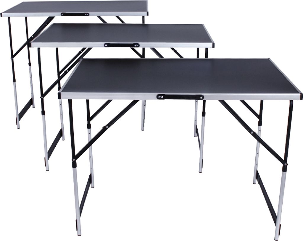 3er Set Tapeziertisch klappbar 300 x 60 x 73 - 94 cm Produktbild