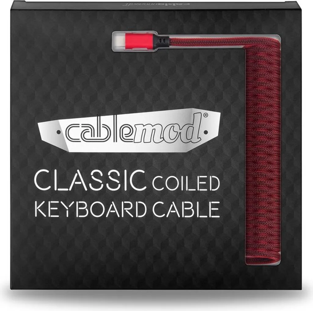 CableMod Classic Coiled Keyboard Cable USB-C Republic Red pour Gaming - 4