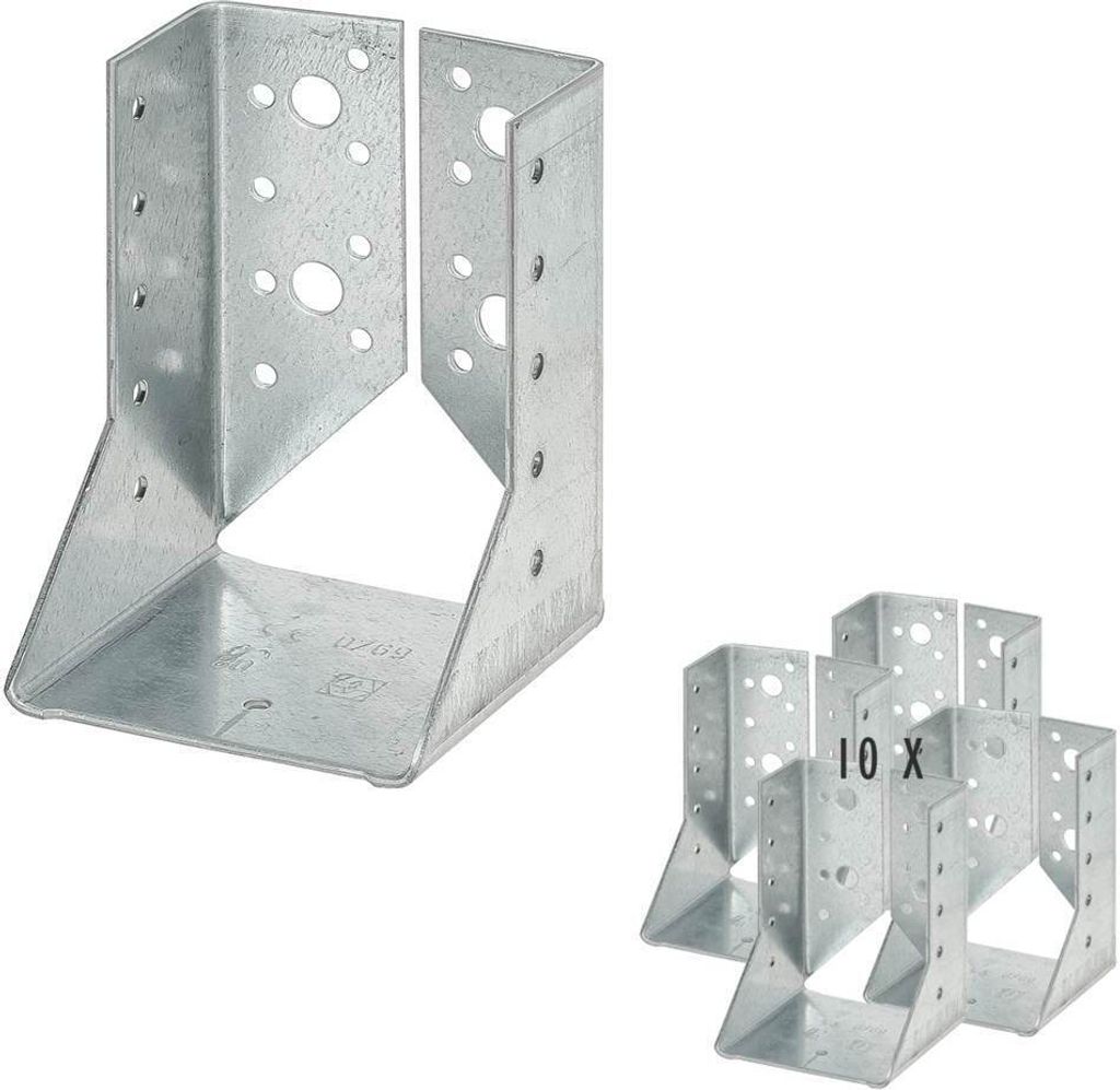 siwitec Balkenschuh Typ B 80 x 120 mm sendzimir verzinkt 10 Stück mit CE-Kennzeichnung
