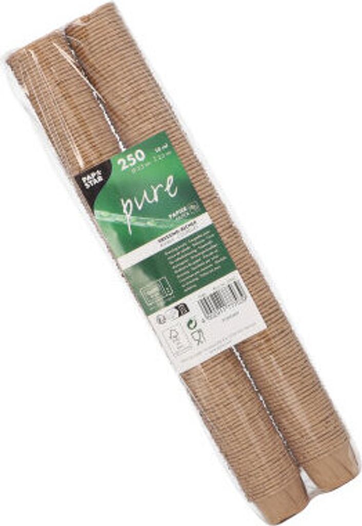 250 Dressingbecher, Papier "pure" 10 ml Ø 3,5 cm · 2,2 cm braun