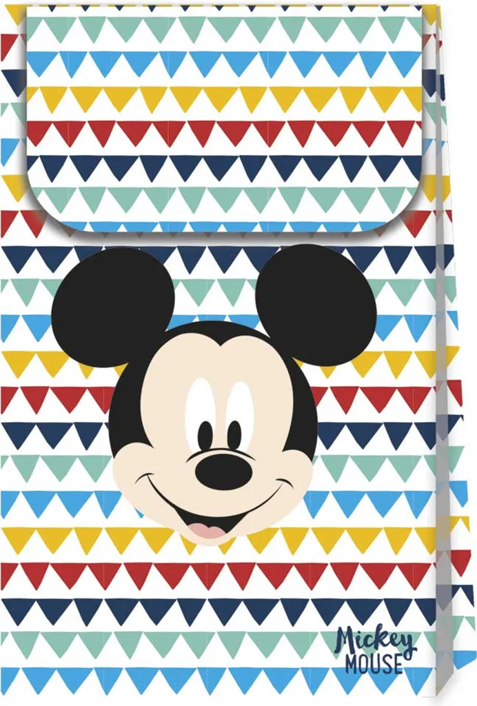 Lot de 6 sacs cadeaux Mickey Mouse Premium multicolores format 21x13cm