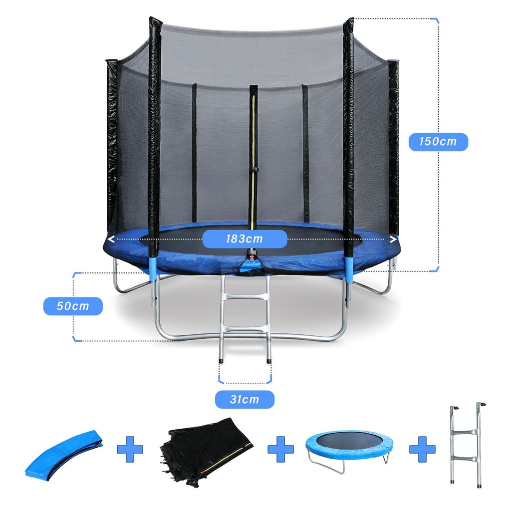 Trampoline de jardin Trampoline d'extérieur Ø244cm Filet de Image du produit 