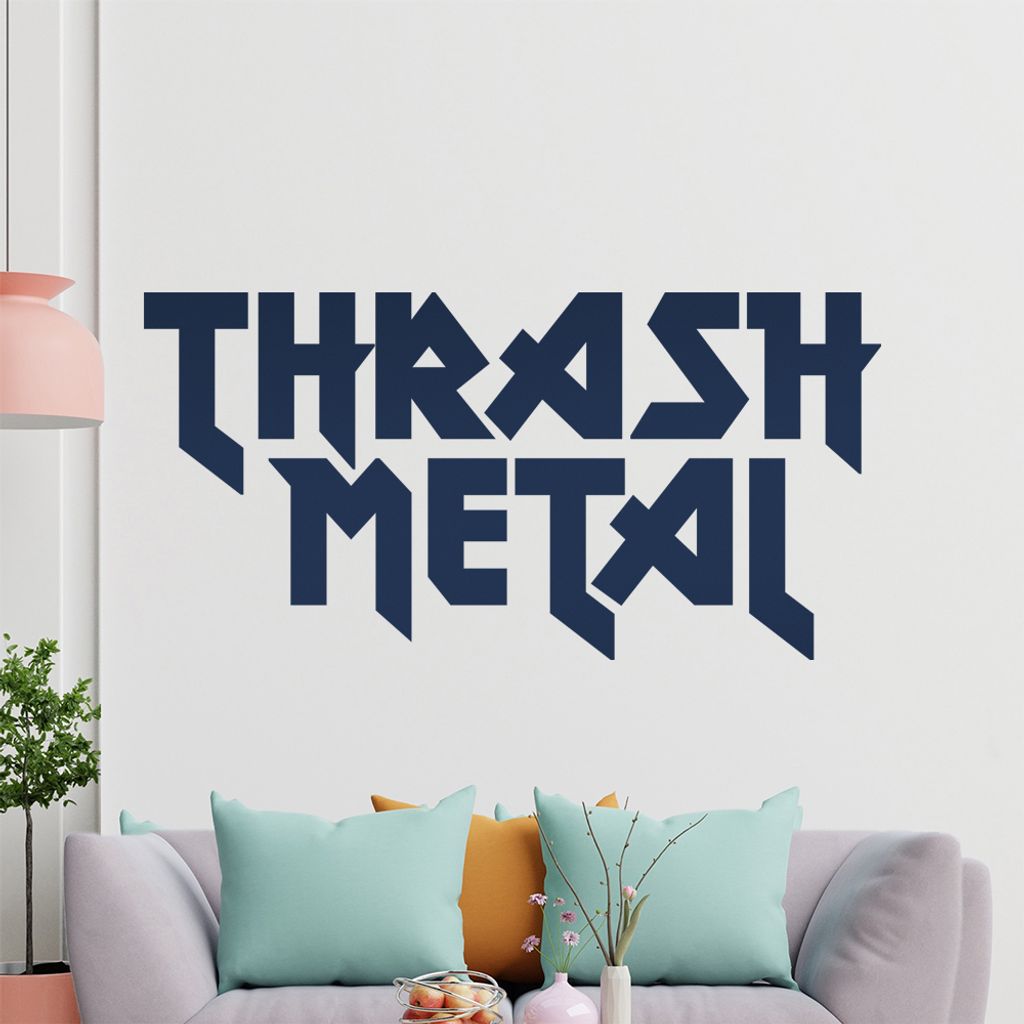 KIWISTAR Trash Metal Font - Hardcore Punk New Wave Wandtattoo in 6 Größen - Wandaufkleber Wall Sticker - Dekoration, Küche, Wohnzimmer, Schlafzi...