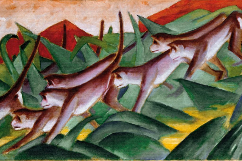 Franz Marc Kunstdruck Bild - Affenfries, 1911 (80 x 120 cm)