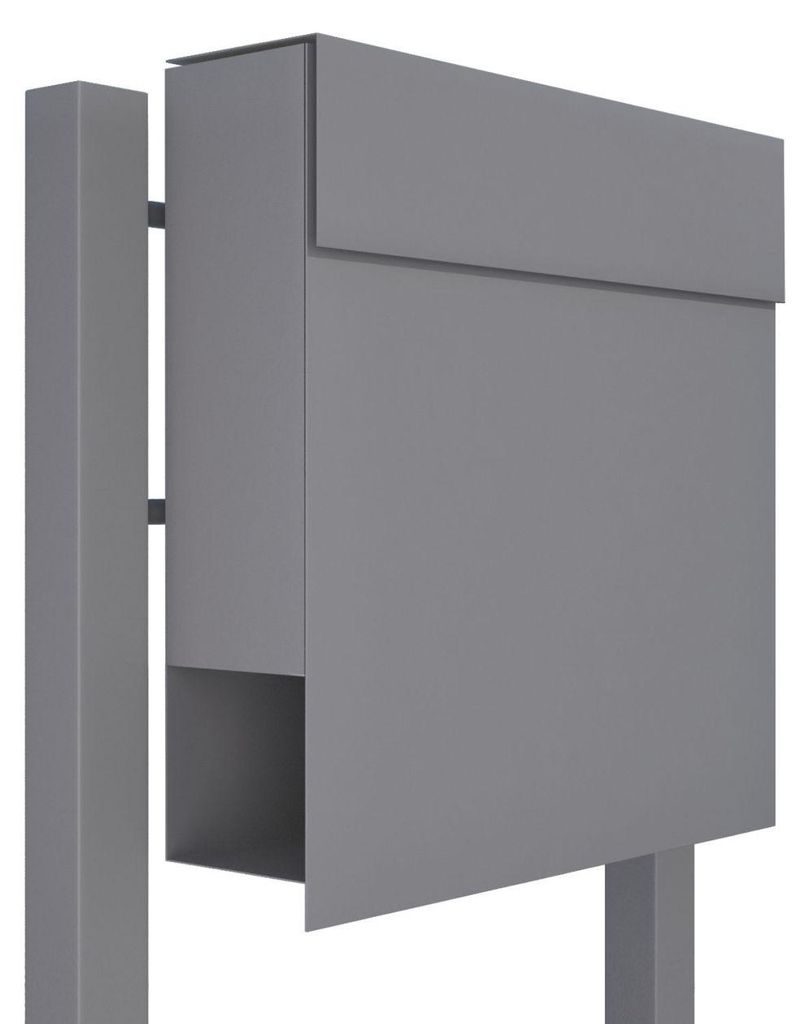 Standbriefkasten Manhattan in Grau Metallic Produktbild 