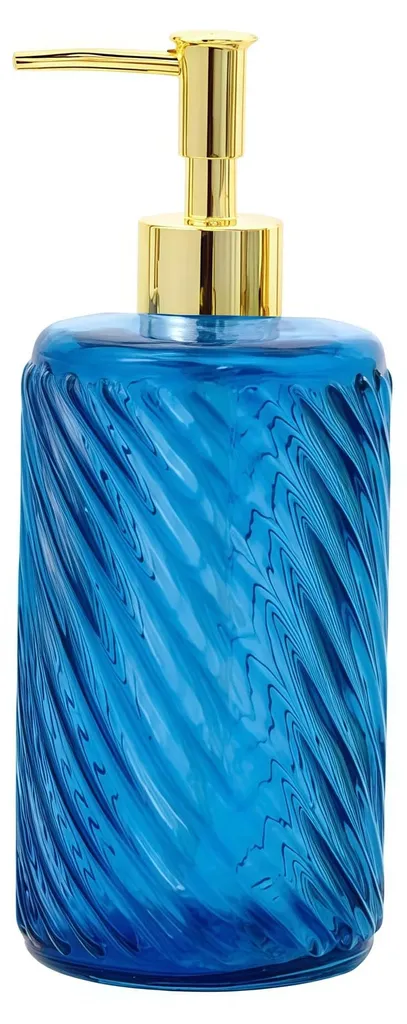 Distributeur de savon pour cuisine et salle de bains verre bleu 500ml