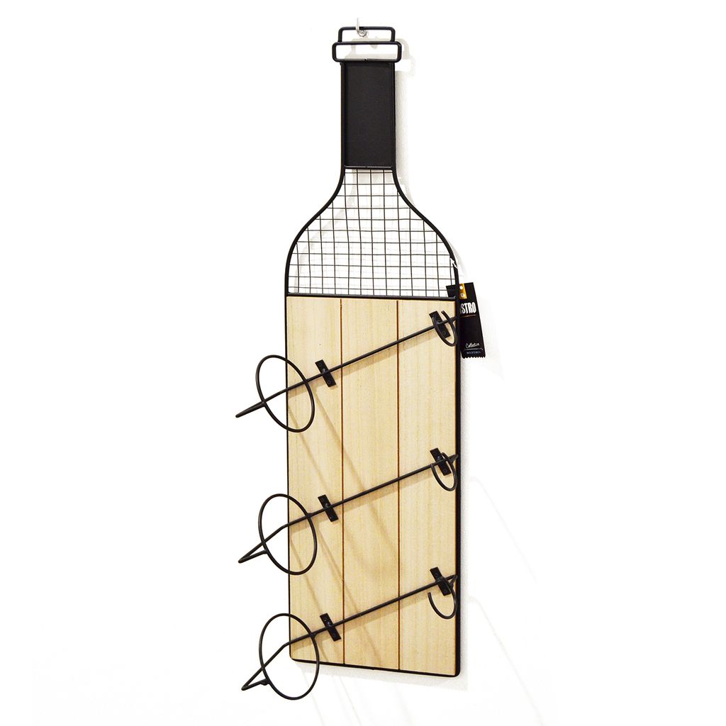 Koopman Stojan na 3 láhve vína 22x12x84 cm X07434 Obrázek produktu 