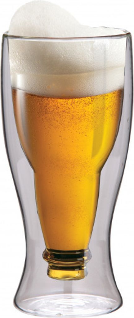 bierglas doppelwandig 18 cm transparent