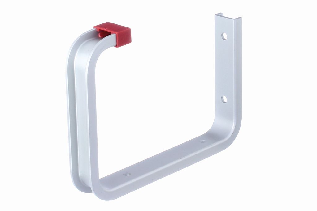 Alberts Deckenhaken | abgewinkelt | Aluminium | Hakentiefe 120 mm | Gesamthöhe 160 mm | 10er Set
