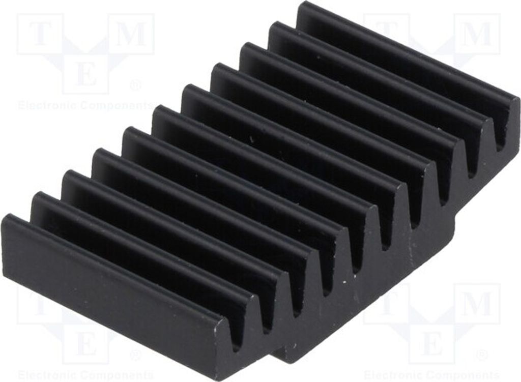 1x Radiator: geprägt H: 7,5mm W: 30mm 17K/W ICKSMDC17SA Kühler schwarz L: 17mm