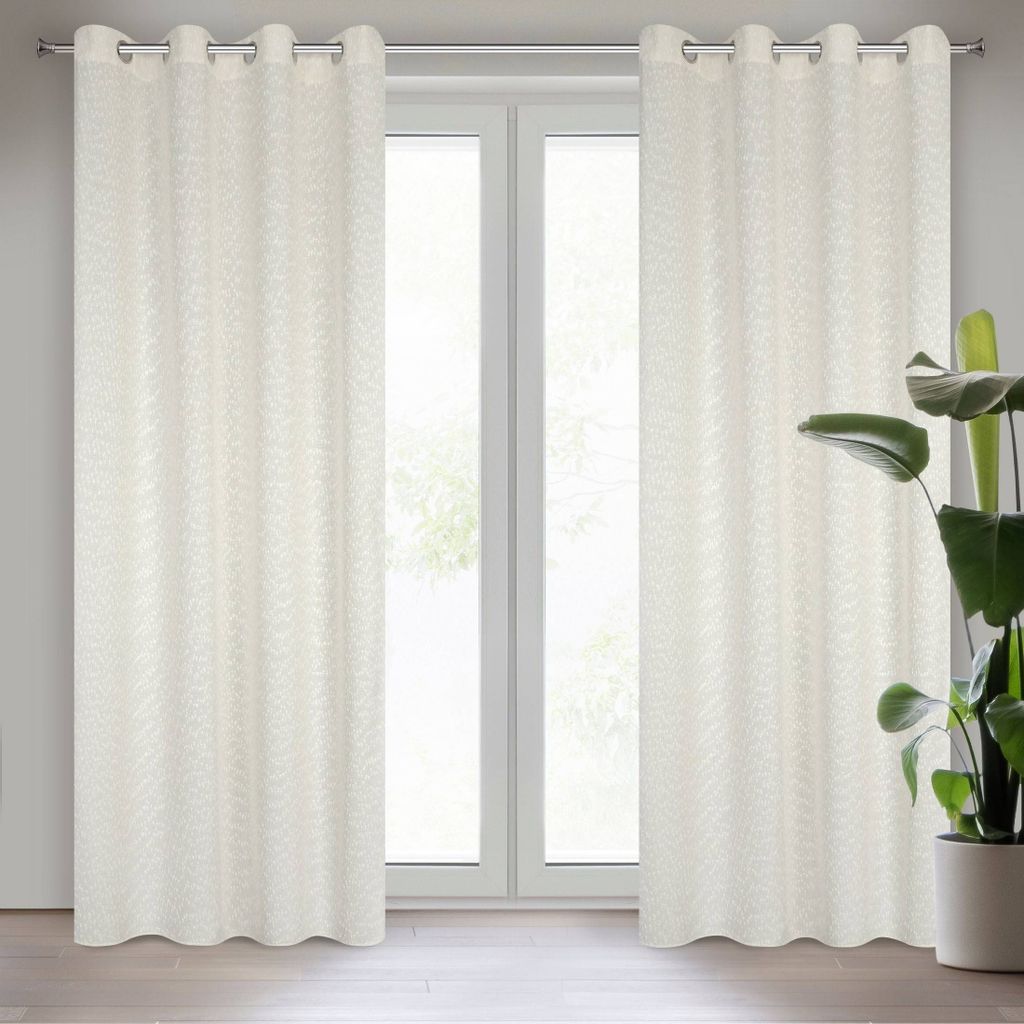 Vorhang SANDI creme 140x260 cm Ösen Ösenvorhang
