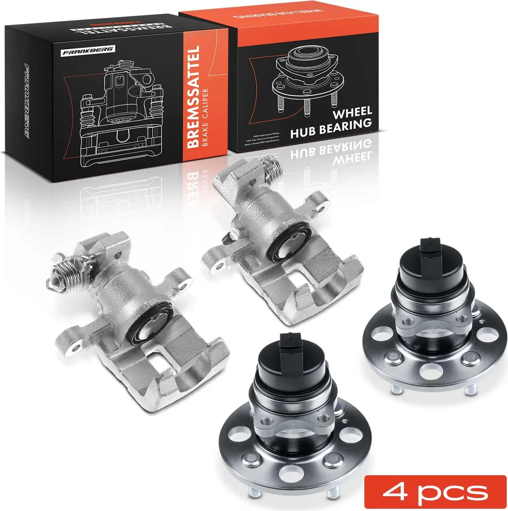 Pack 2 Étriers et 2 Moyeux Arrière Robustes pour KIA Picanto 1.1 1.0L