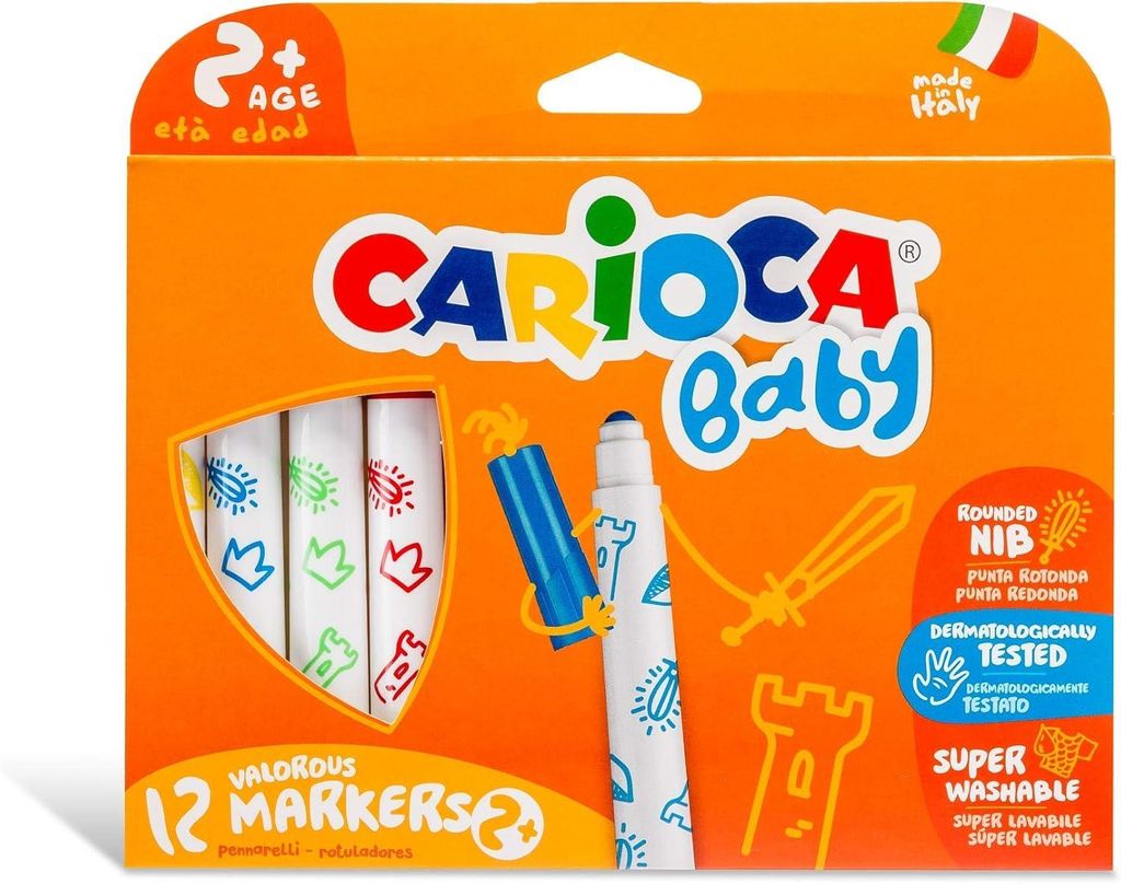 Carioca Marker 2+ Feutre extra-épais Multicolore 12 pc(s) Image du produit 
