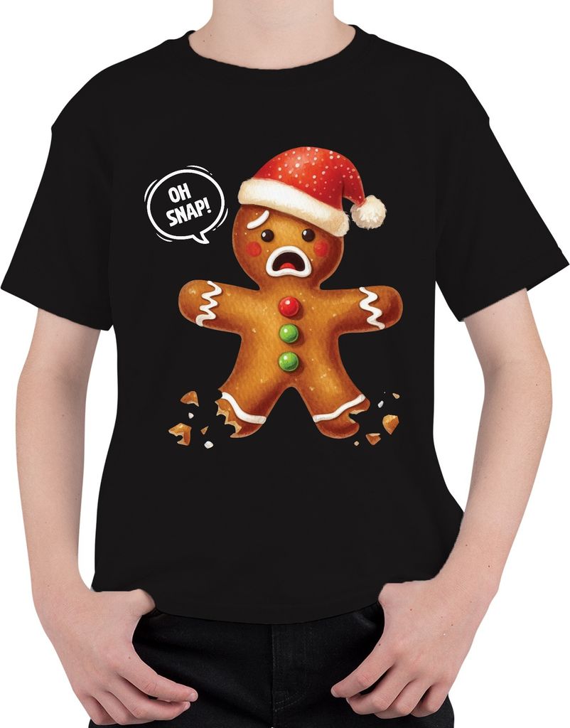 Lebkuchen Schwarzer Humor - Weihnachten Weihnachtsgeschenk Christmas Uni Kinder T-Shirt, Schwarz, 128