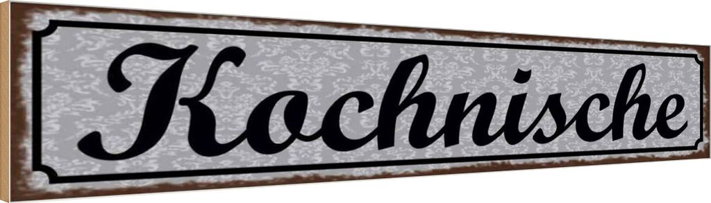 vianmo Holzschild 10x46 cm Kochnische