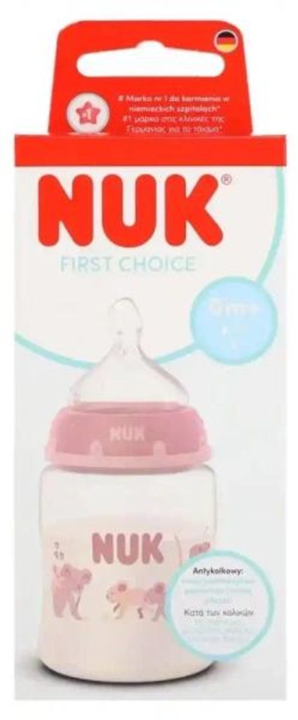 Biberon Nuk en polypropylène, 150 ml, tétine en silicone Image du produit 