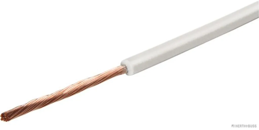 Câble automobile 1,5 mm² blanc pour installation feux et accessoires