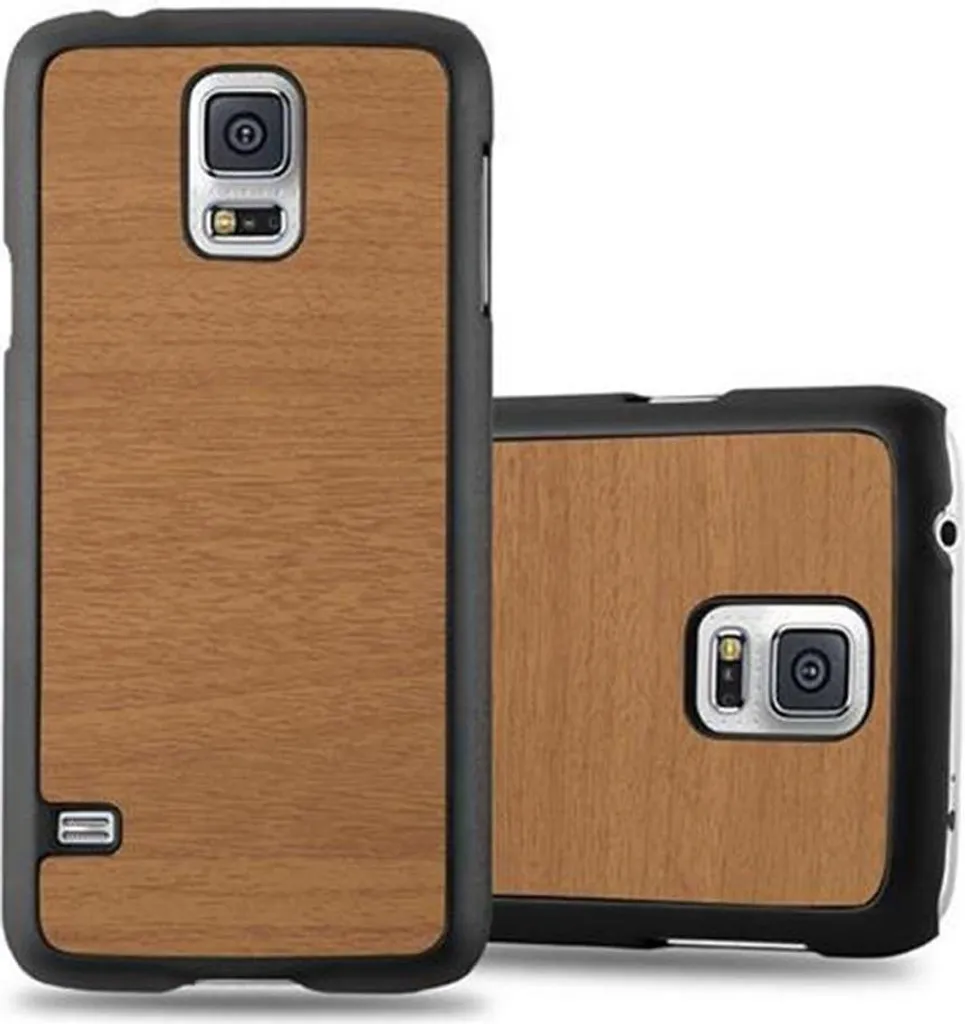 Cover Samsung Galaxy S5 / S5 NEO Wood Look - Marrone Chic Cadorabo