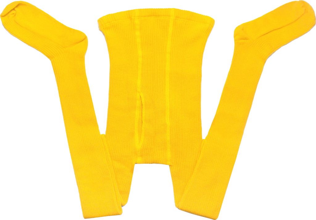 Herrenstrumpfhosen aus Baumwolle Rippe Gelb Größe 54-56