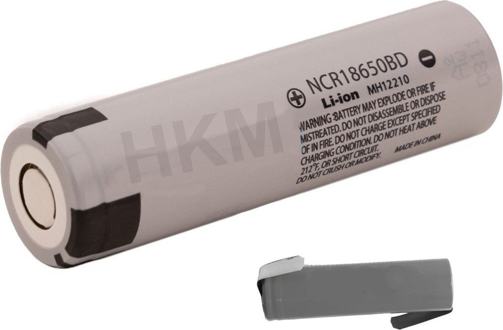 Panasonic NCR18650BD 3100mAh - 10 A Li-Ion Akku 18650 mit Lötfahne Z