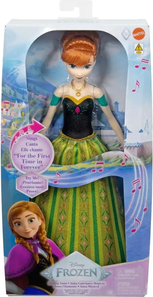 Mattel Disney La Reine des Neiges Poupée Anna Chantante en 4 Langues