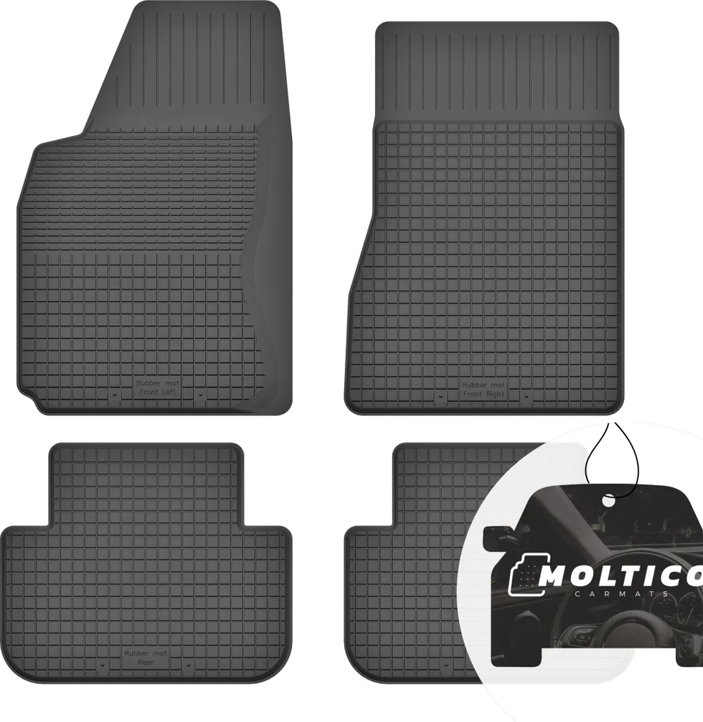 Tappetini in gomma con bordo tappetini per auto tappetini in gomma per auto set di 4 pezzi - adatto a Nissan Primera P12 2002-2007