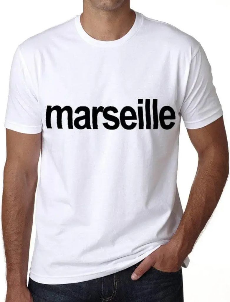 Herren Grafik T-Shirt Marseille Öko-Verantwortlich Vintage Jahrgang Kurzarm Lustige Druck Geburtstag Geschenk Mann