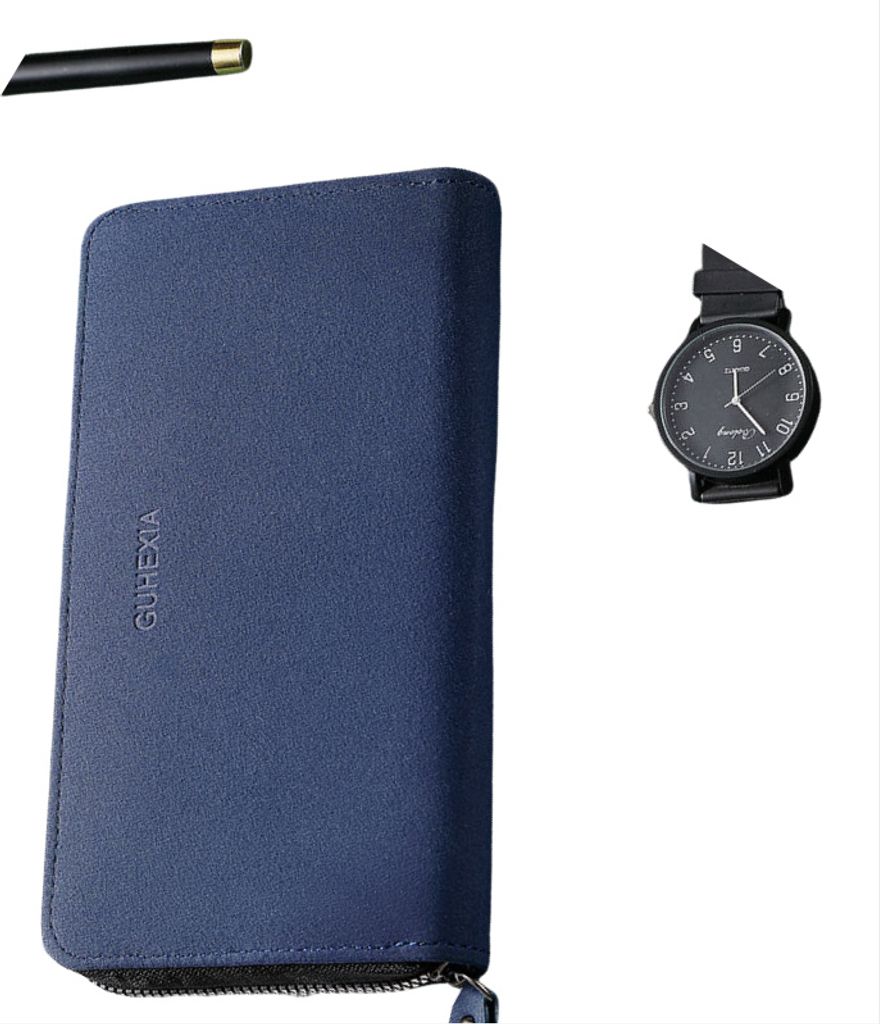 INF RFID-blockierendes Kartenetui mit großer Kapazität - Akkordeon-Stil - 36 Kartenfächer Blau