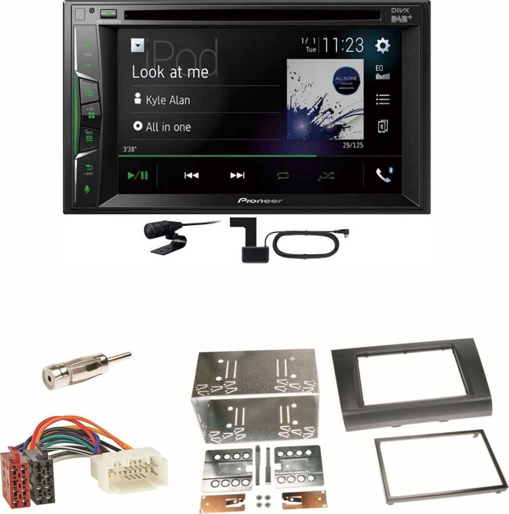 Pioneer AVH-A3200DAB Bluetooth DAB CD Einbauset für Suzuki Swift Sport EZ MZ