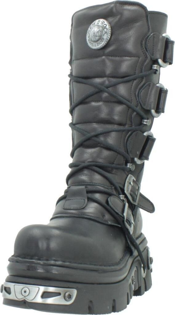 NEW ROCK BOOT METALLIC Schwarz