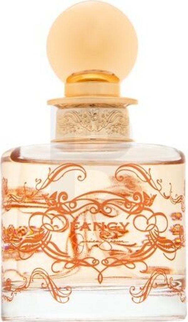 A perfume bottle with ornate detailing.