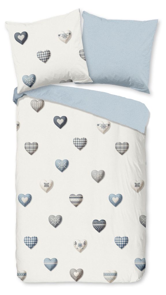 Duvet cover Good Morning 135x200 + 1* 80x80 cm - romantic / rustic hearts